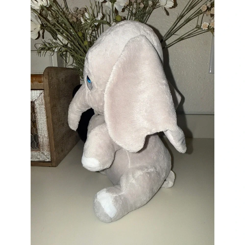 Disney Parks Babies Dumbo Plush Elephant Grey Pink Ears 10 Inch Stuffed Animal